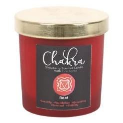 Root Chakra Strawberry Crystal Chip - Kynttilä