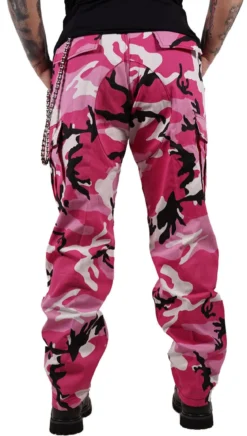 Rothco Color Camo BDU - Reisitaskuhousut, pink camo