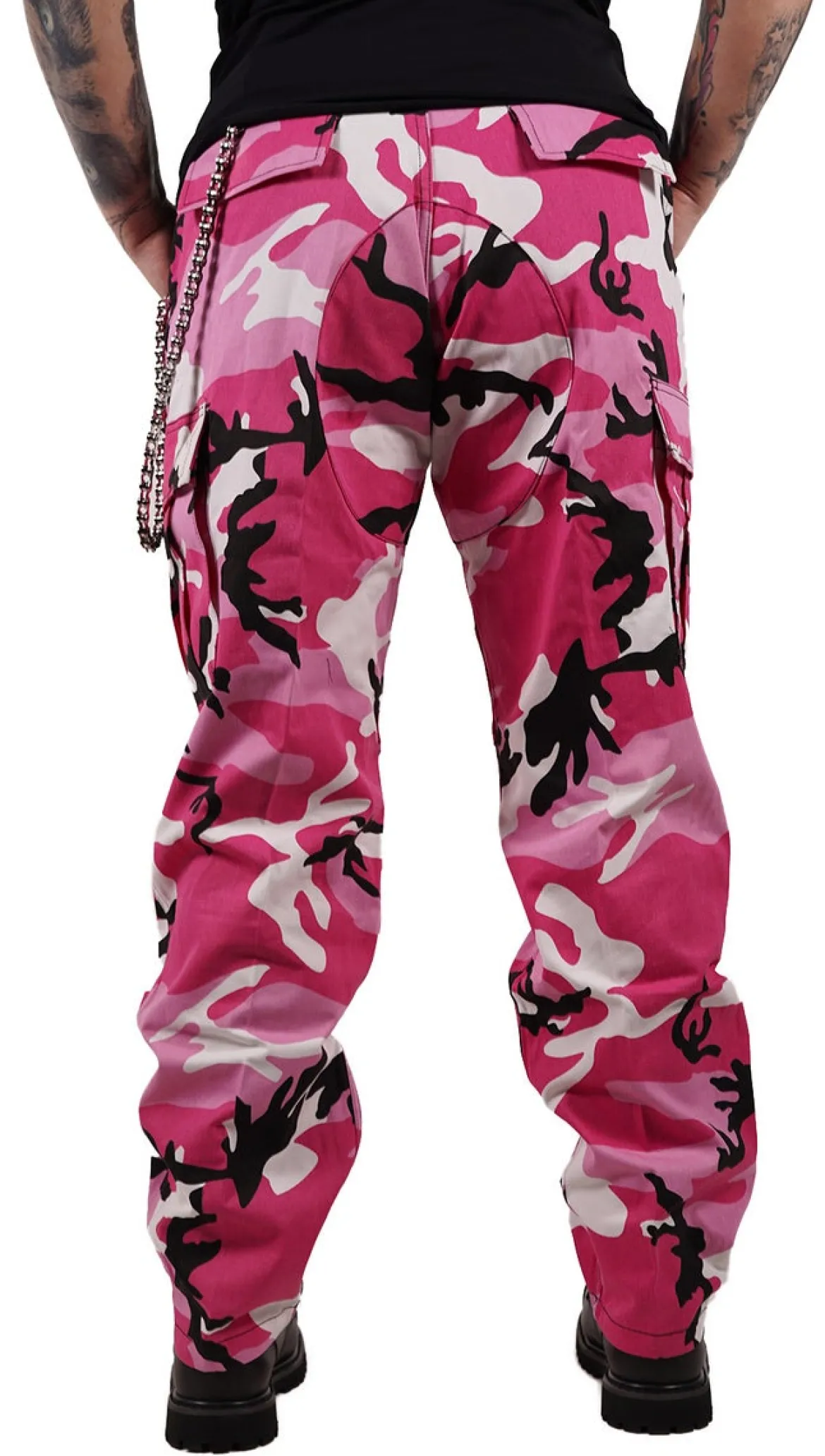 Rothco Color Camo BDU - Reisitaskuhousut, pink camo