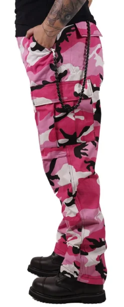 Rothco Color Camo BDU - Reisitaskuhousut, pink camo
