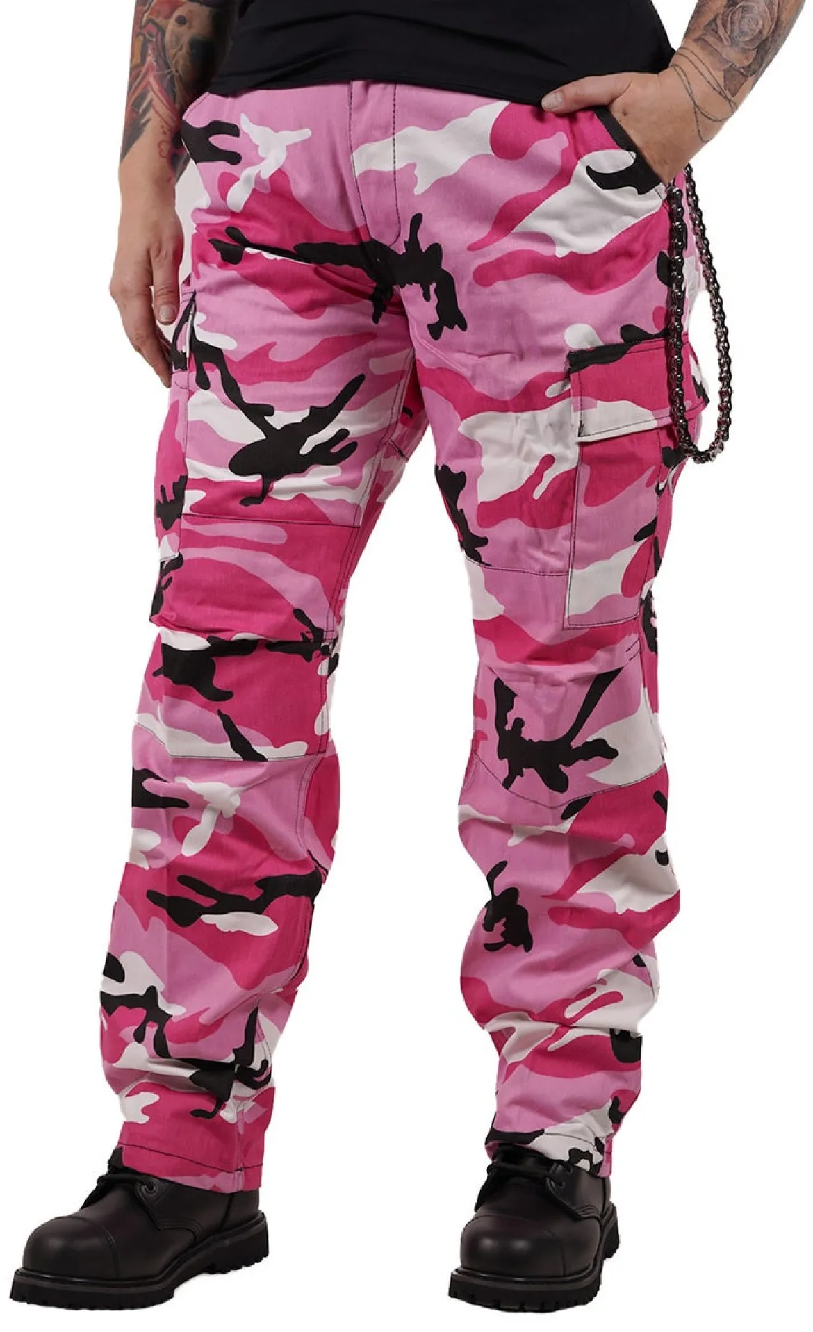 Rothco Color Camo BDU - Reisitaskuhousut, pink camo