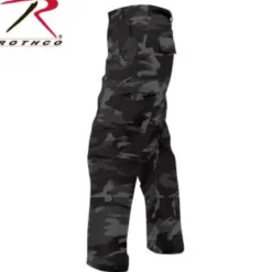 Rothco Color Camo BDU - Reisitaskuhousut, black camo