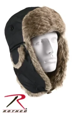 Rothco lentäjän karvahattu musta