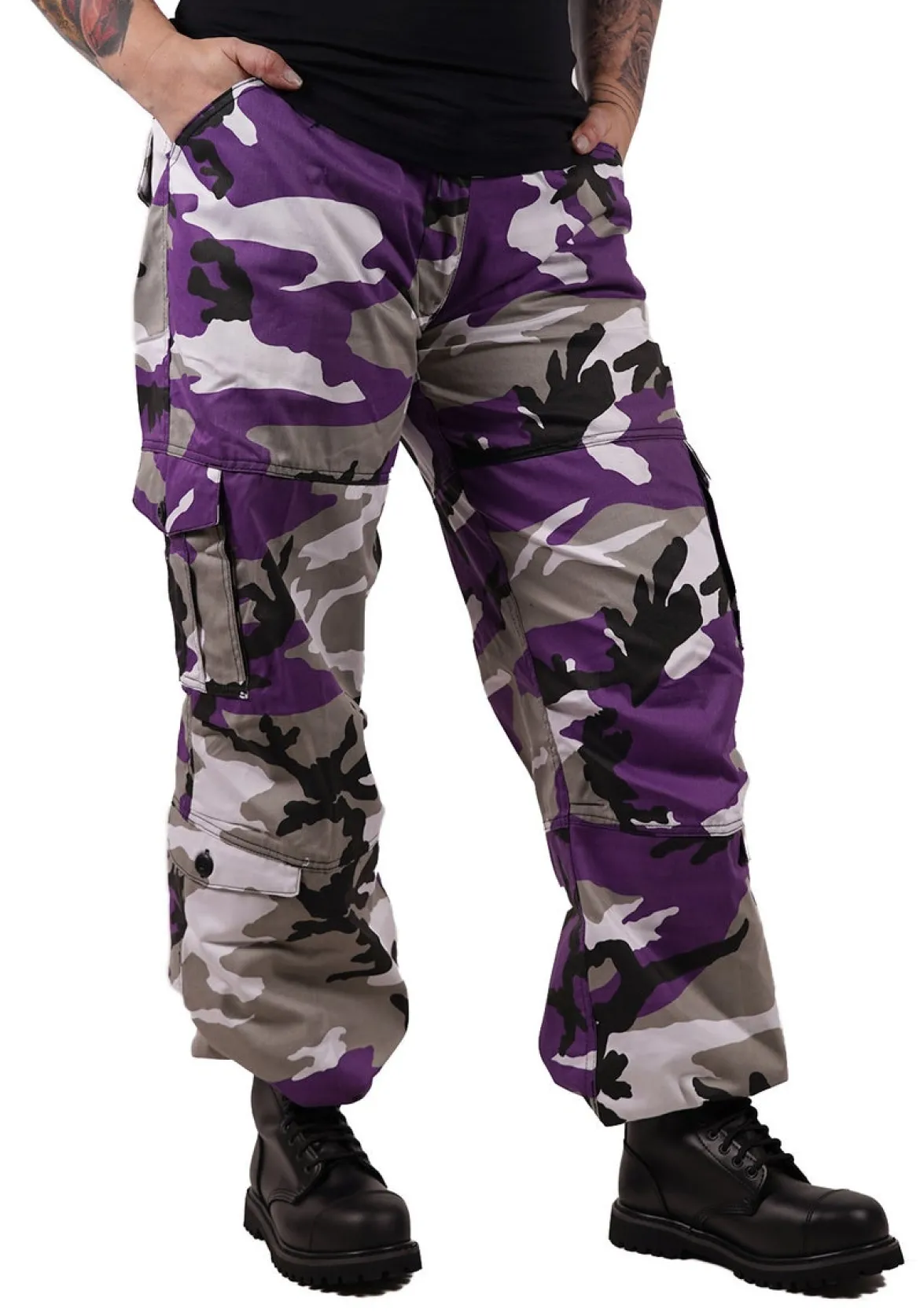 Rothco Paratrooper Colored Camo - Naisten reisitaskuhousut, ultra violet
