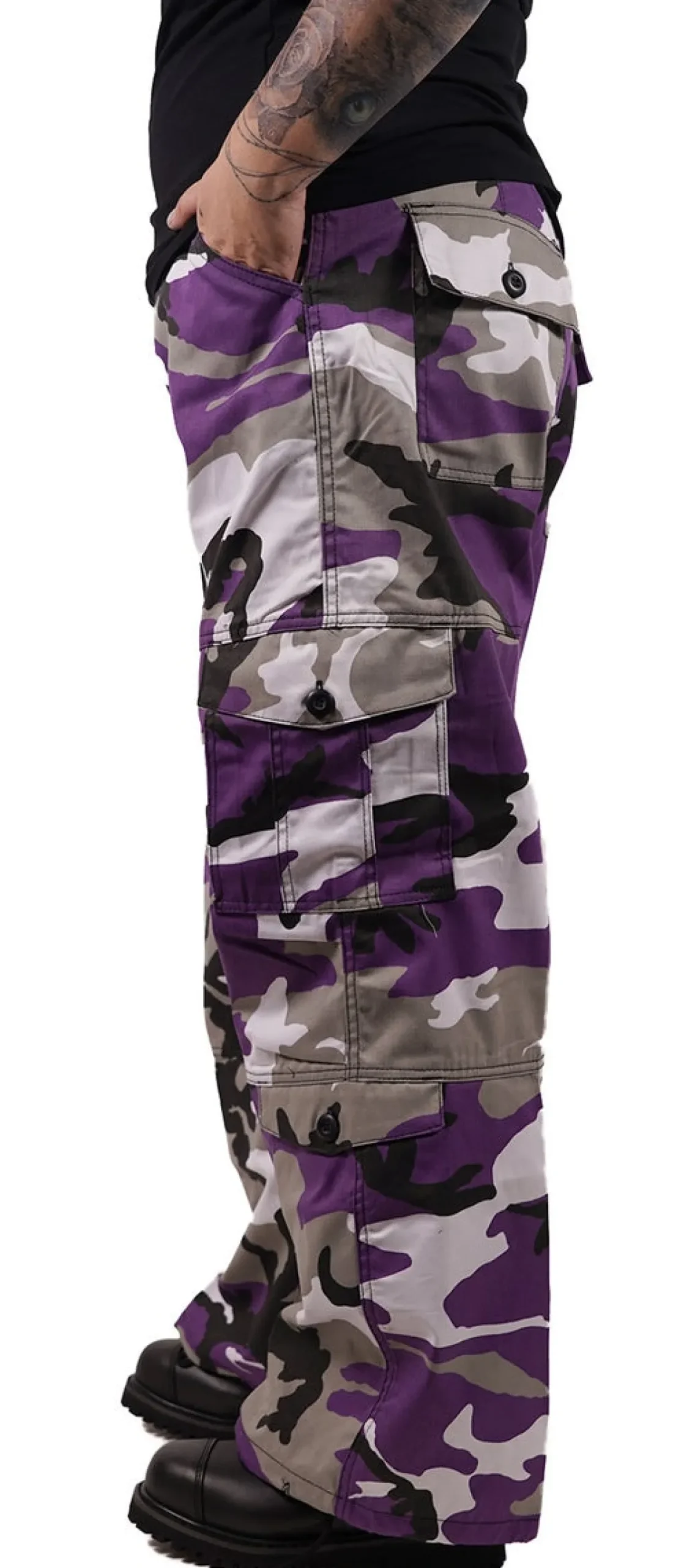 Rothco Paratrooper Colored Camo - Naisten reisitaskuhousut, ultra violet