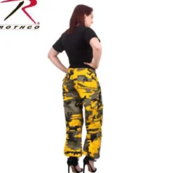 Rothco Paratrooper Colored Camo - Naisten reisitaskuhousut, stinger yellow