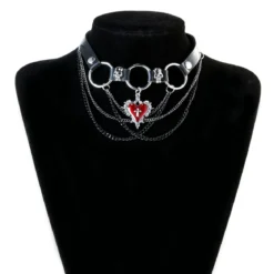 Sacred Heart Skull - Choker