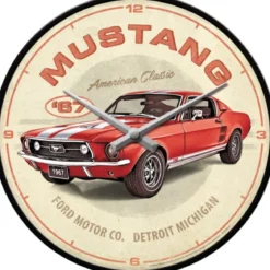 Seinäkello - Ford Mustang GT 1967 Red