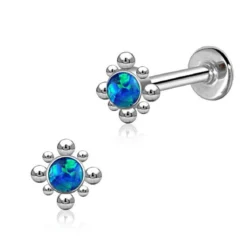 Sininen opaali - Lävistyskoru, labret