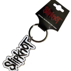 Slipknot Black Logo White Border - Avaimenperä