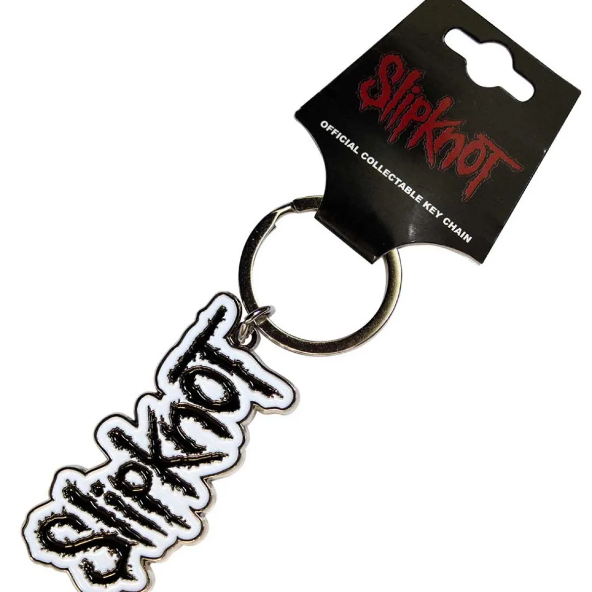 Slipknot Black Logo White Border - Avaimenperä