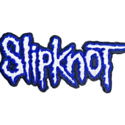 Slipknot cut out logo blue border - Kangasmerkki