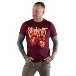 Slipknot: The End So Far Group Photo Tribal S Nonogram - T-paita