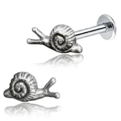 Snail – labret lävistyskoru, hopea