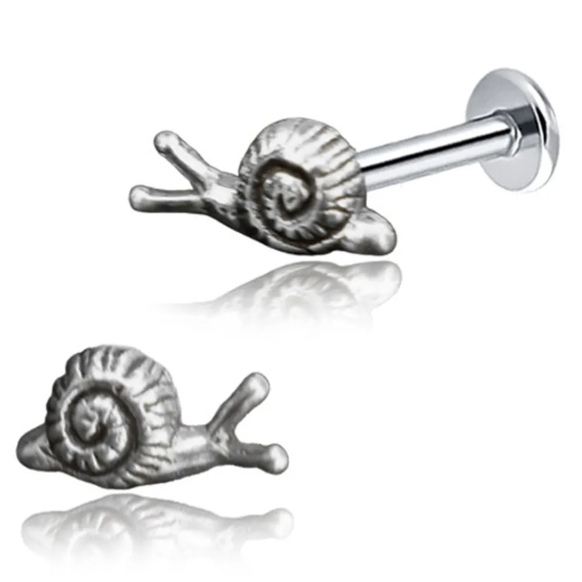 Snail – labret lävistyskoru, hopea