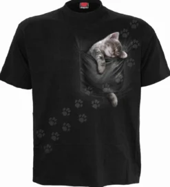 Spiral Pocket Kitten - T-paita