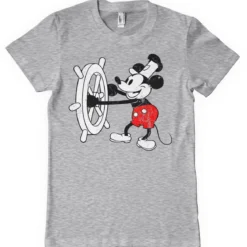 Steamboat Willie - T-paita, harmaa