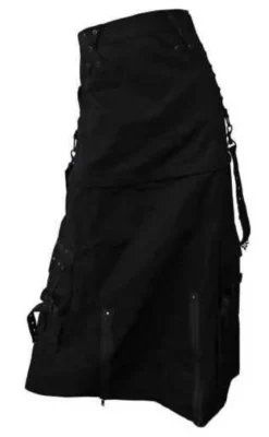 Steampunk Skirt with Black Studs & Straps - hame
