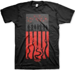 Stranger Things Flag - T-paita, musta