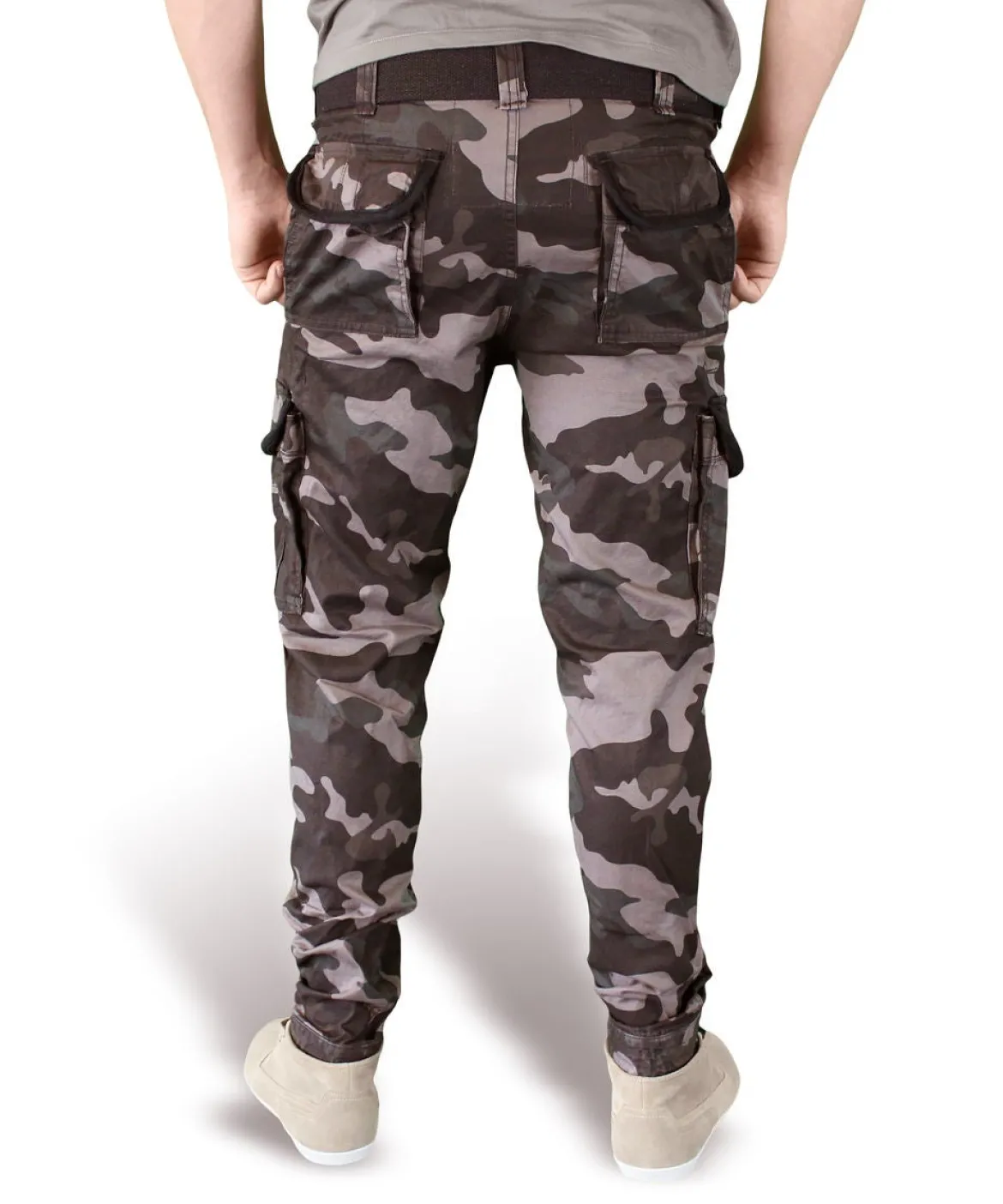 Surplus Premium Slimmy - Reisitaskuhousut, Black Camo