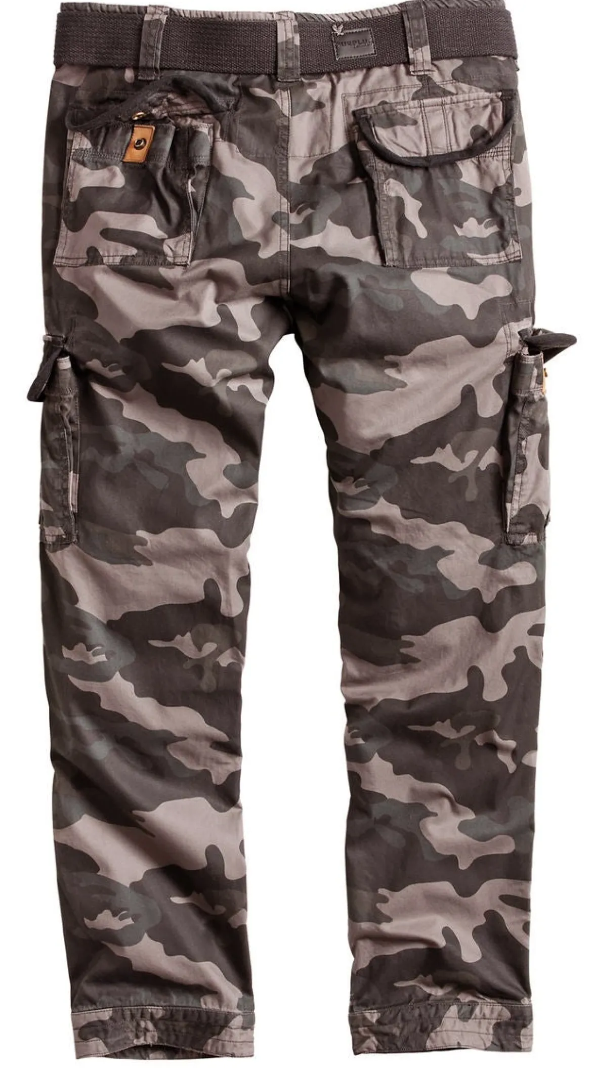 Surplus Premium Slimmy - Reisitaskuhousut, Black Camo