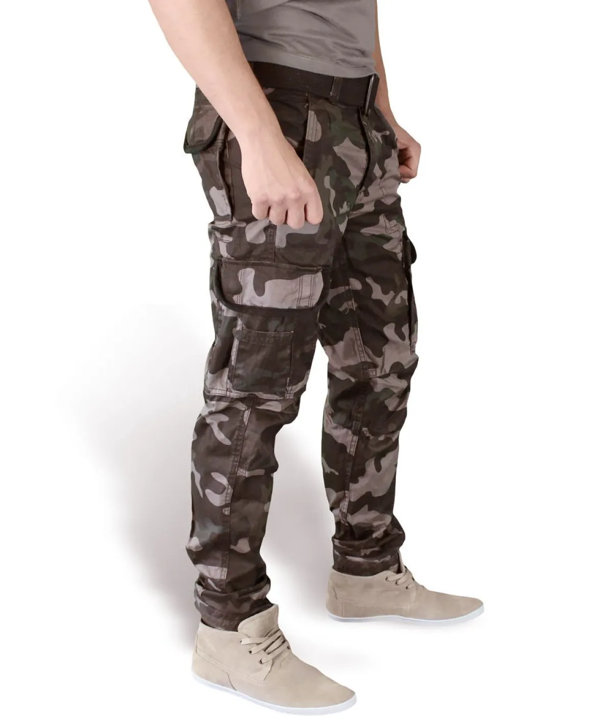 Surplus Premium Slimmy - Reisitaskuhousut, Black Camo