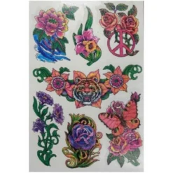 Tattoo sticker flower - siirtotatuointi