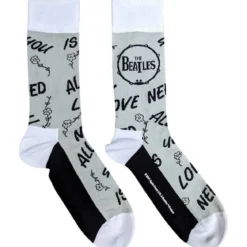 The Beatles Socks: AYNIL & Drum (Grey) - Sukat