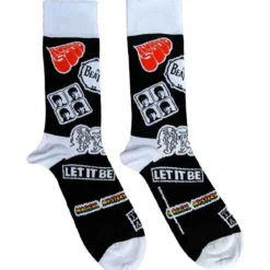 The Beatles Socks: Icons (Black) - Sukat