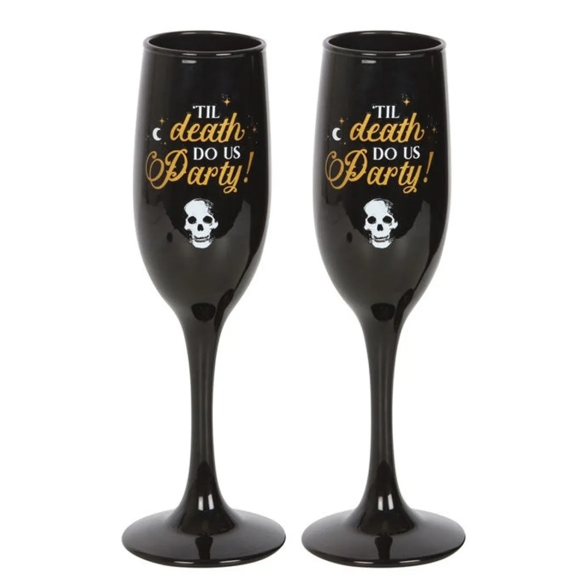 Til Death Do Us Party - Kuohuviinilasit 2kpl
