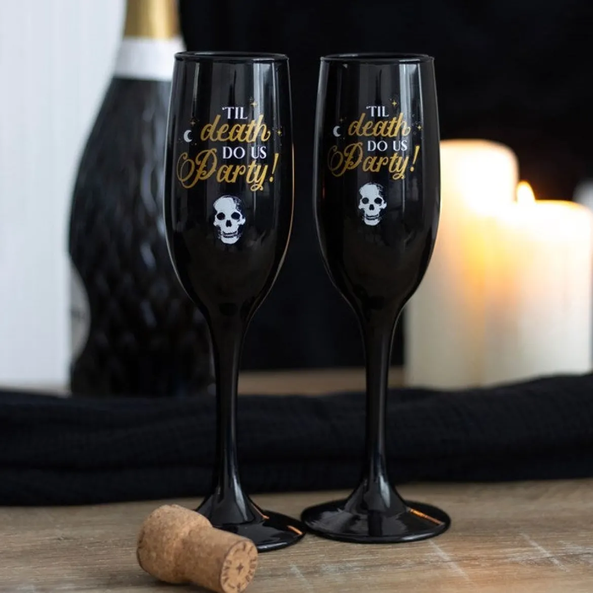 Til Death Do Us Party - Kuohuviinilasit 2kpl