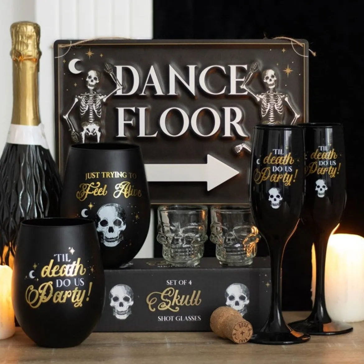 Til Death Do Us Party - Kuohuviinilasit 2kpl