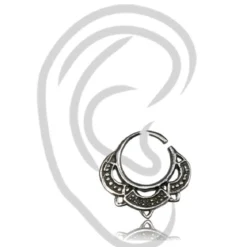 Tragus/Helix Lävistys rengas 2 - Hopea