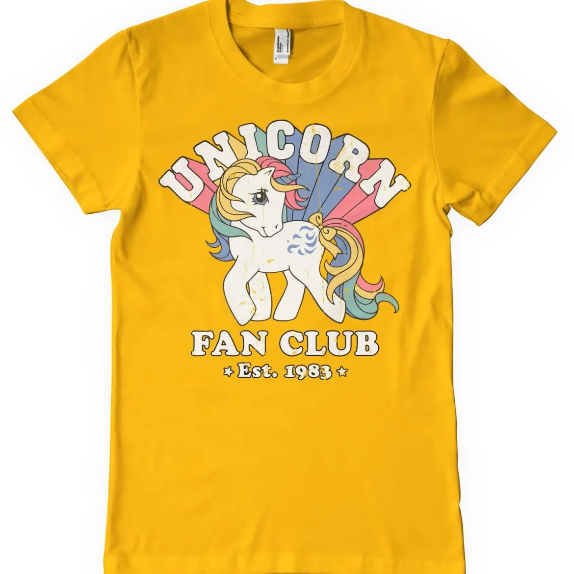 Unicorn Fan Club - T-paita, tummankeltainen