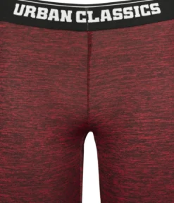 Urban Classics Active Melange logo - Legginsit, red