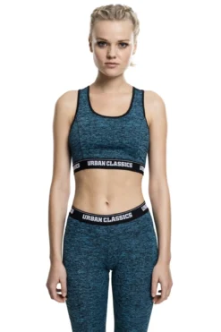 Urban Classics Active Melange logo - Urheiluliivit, turquoise