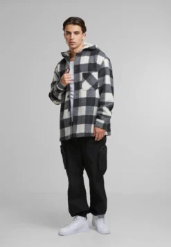 Urban Classics Big Check Jacket With Hood - Välikausitakki