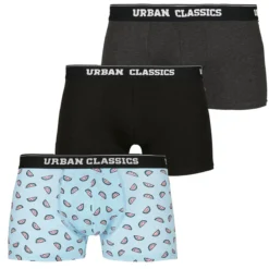 Urban Classics - Bokserit 3kpl, melon aop/cha/blk