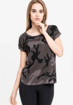 Urban Classics Camo Back Shaped - T-paita, darkcamo