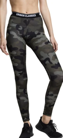 Urban Classics Camo logo - Legginsit, wood camo