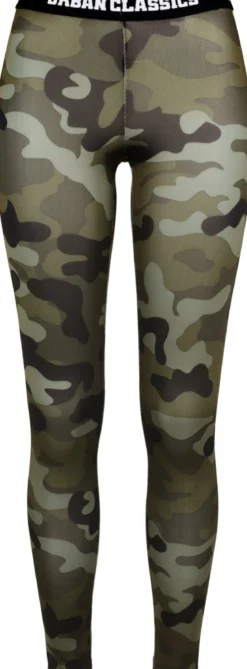 Urban Classics Camo logo - Legginsit, wood camo