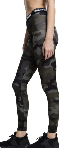 Urban Classics Camo logo - Legginsit, wood camo