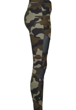 Urban Classics Camo Tech Mesh - Legginsit, woodcamo