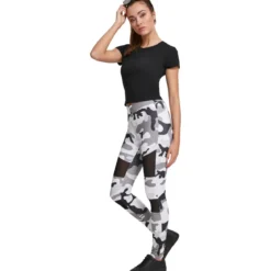 Urban Classics Camo Tech Mesh - Leggingsit, snow camo