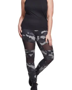 Urban Classics Camo Tech Mesh - Leggingsit, darkcamo