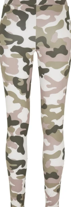 Urban Classics Camo Tech Mesh - Legginsit, duskrose camo