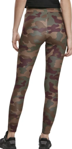Urban Classics Camo Tech Mesh - Legginsit, redwood camo