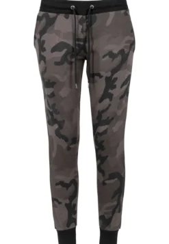 Urban Classics Camo Terry - Naisten collegehousut, dark camo