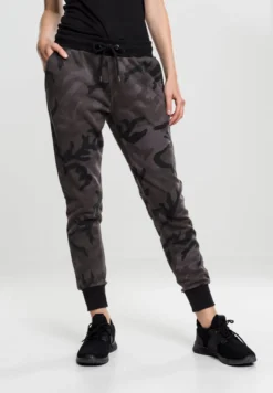 Urban Classics Camo Terry - Naisten collegehousut, dark camo
