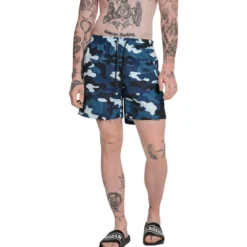 Urban Classics Camo - Uimashortsit, blue camo